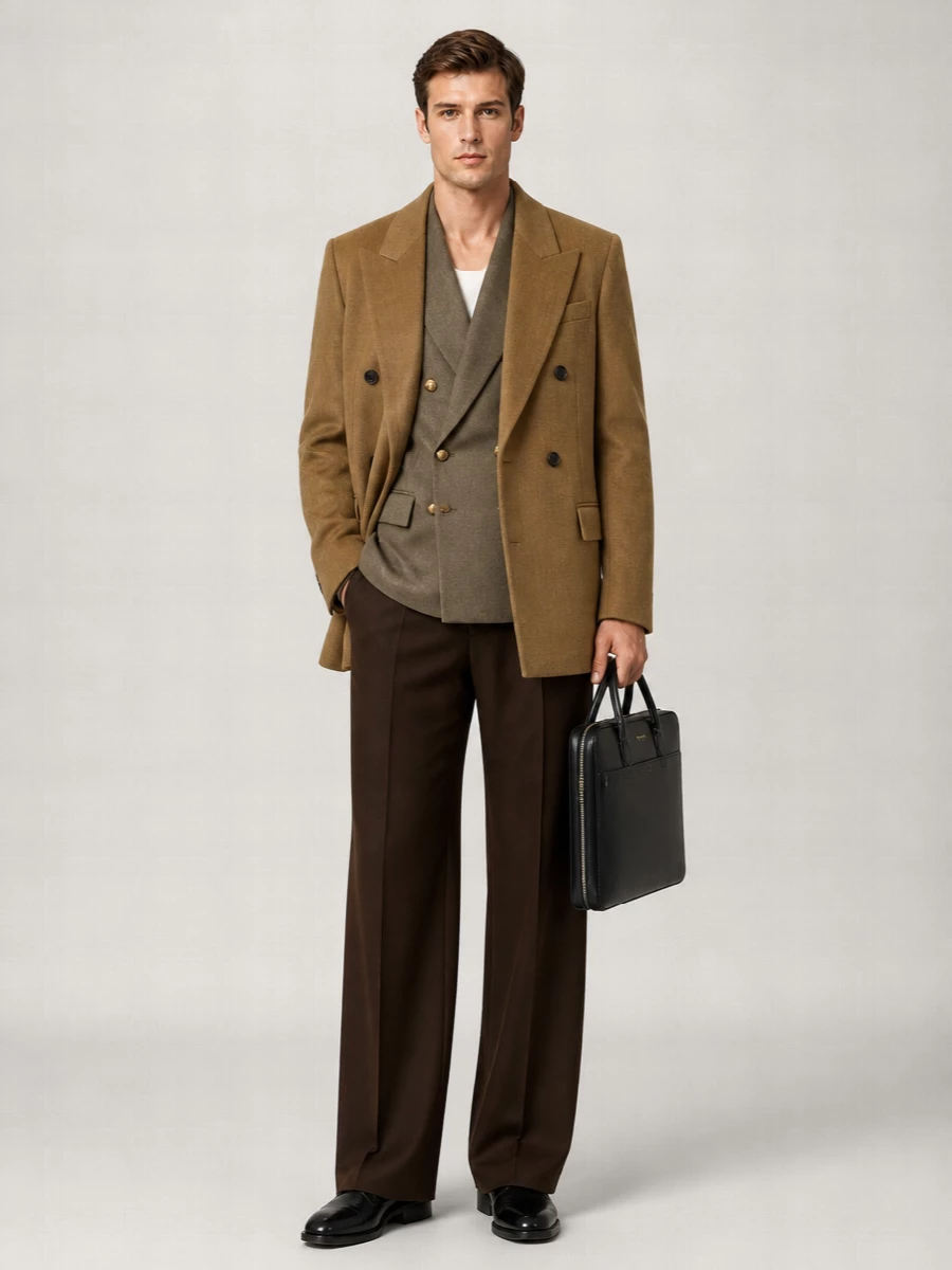 Saint Laurent Double-Breasted Wool Blazer