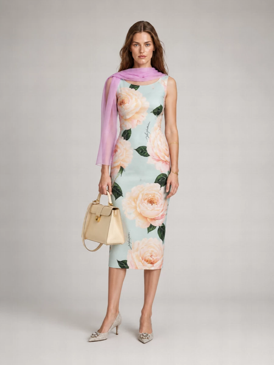 Dolce&Gabbana Floral Print Midi Dress