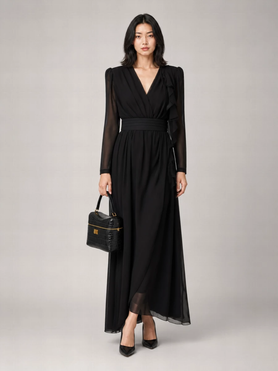 Balenciaga Silk Maxi Dress