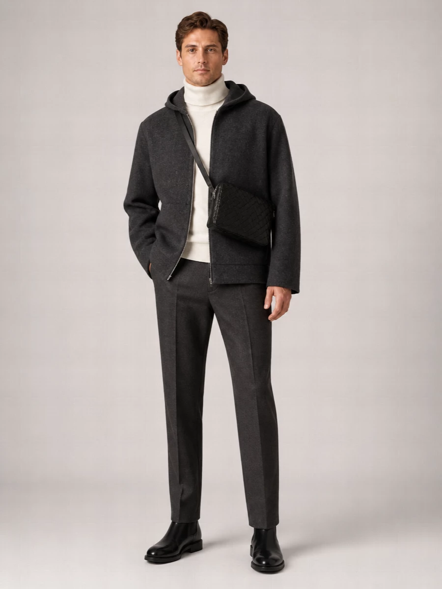 Bottega Veneta Wool Hooded Jacket