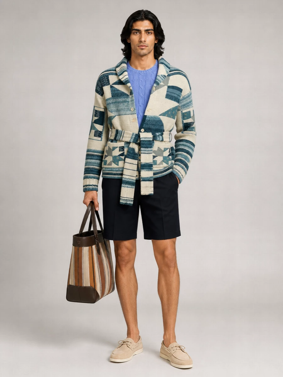 Polo Ralph Lauren Woven Cotton Linen Cardigan