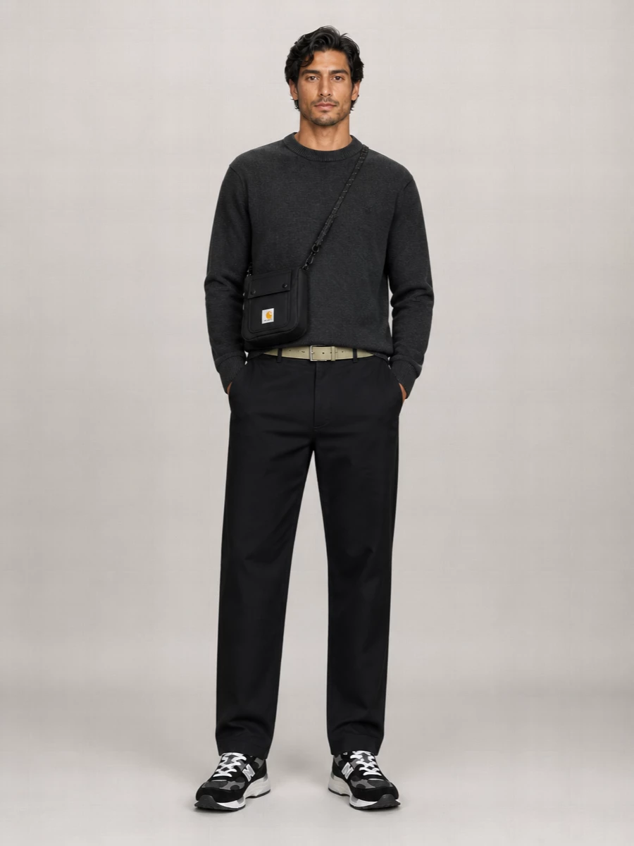 Carhartt Wip Tailored Trousers With Back Pockets And Belt Loops