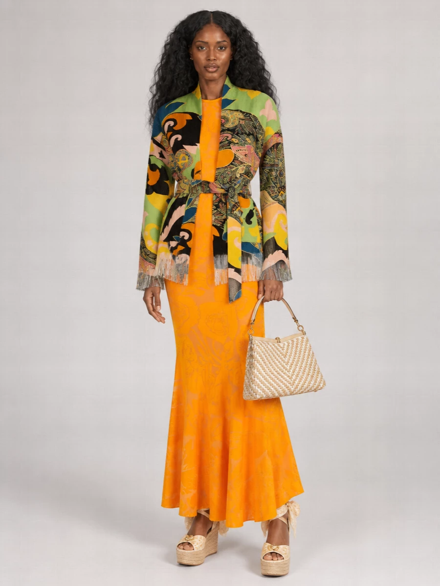 Etro Printed Viscose Fitted Jacket