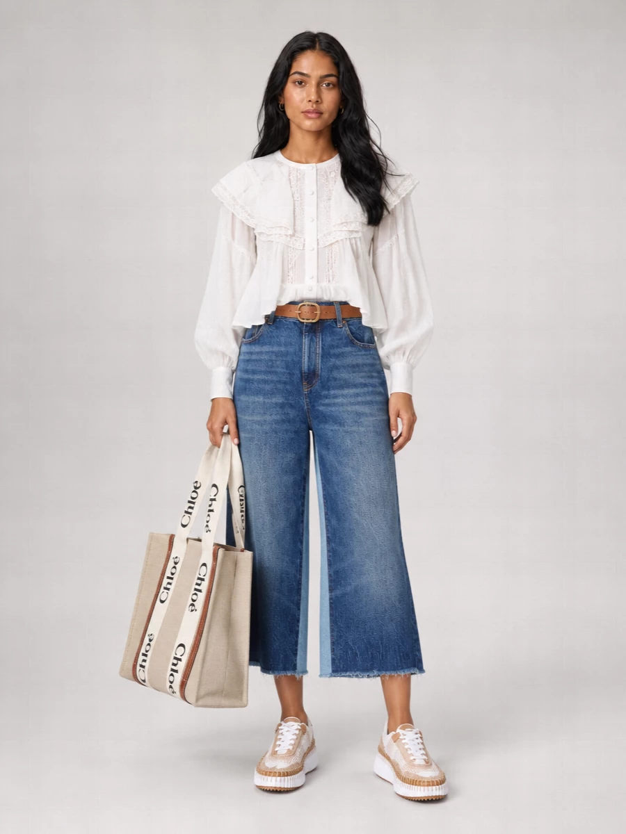 Chloé Mesh Suede Low-Top Sneakers