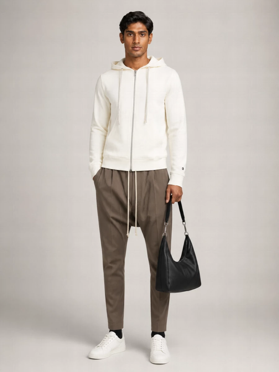 Rick Owens Ribbed Oversized Hoodie