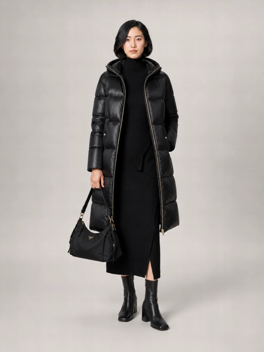 Herno Ultralight Long Quilted Down Jacket