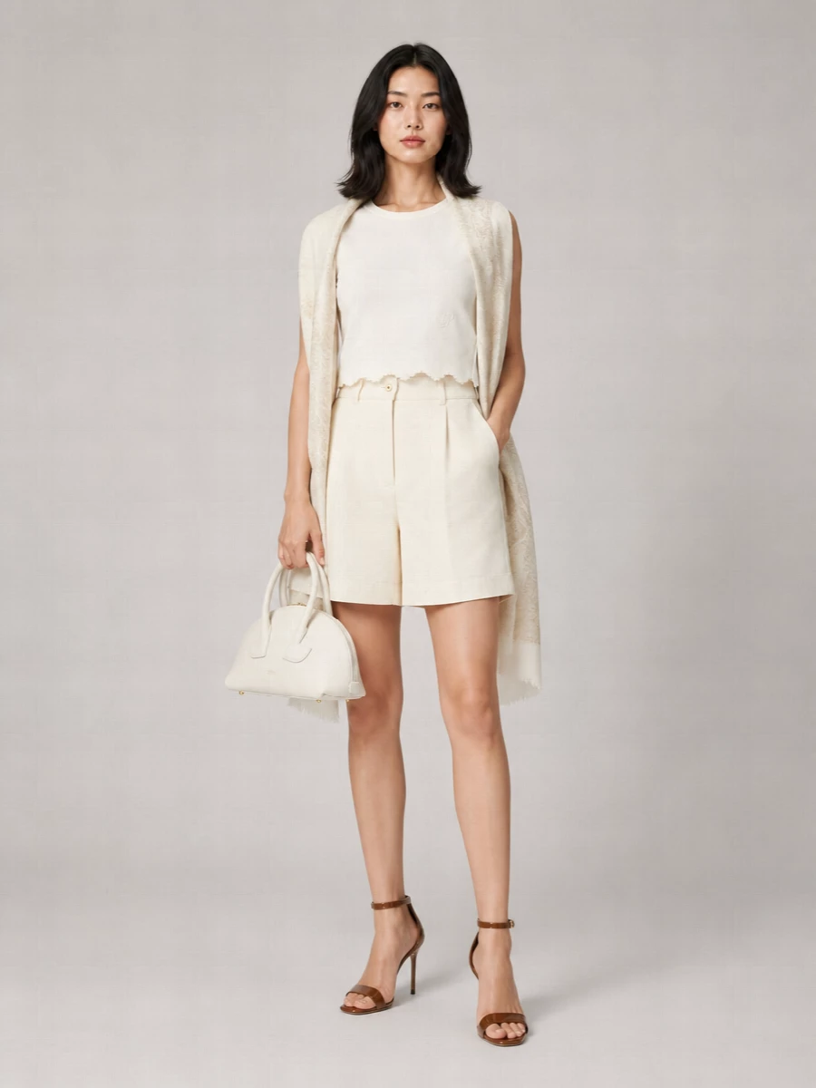 Patou Cropped Poplin Blouse