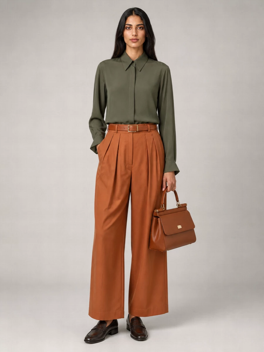 Dries Van Noten Cotton Wide-Leg Trousers