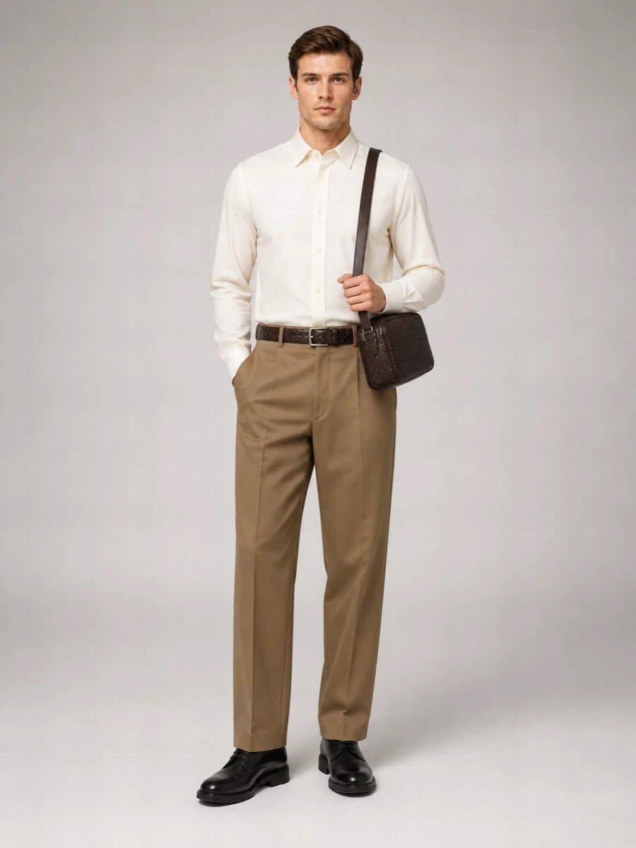 Balenciaga Cotton Wide-Leg Chino Trousers