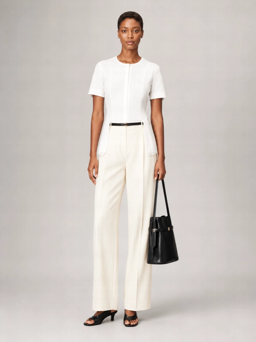 Totême V-Neck Peplum Blouse