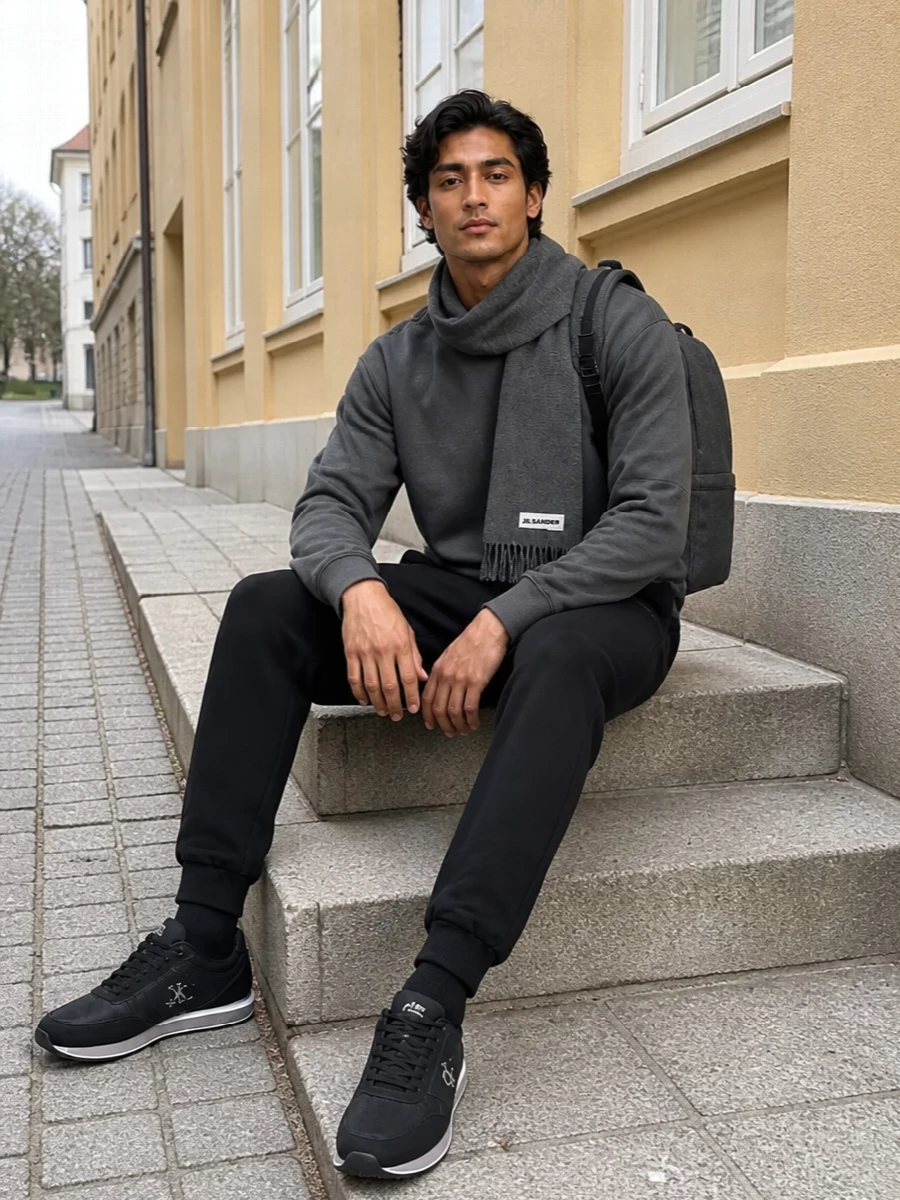Calvin klein charcoal sweatshirt jogger outfit