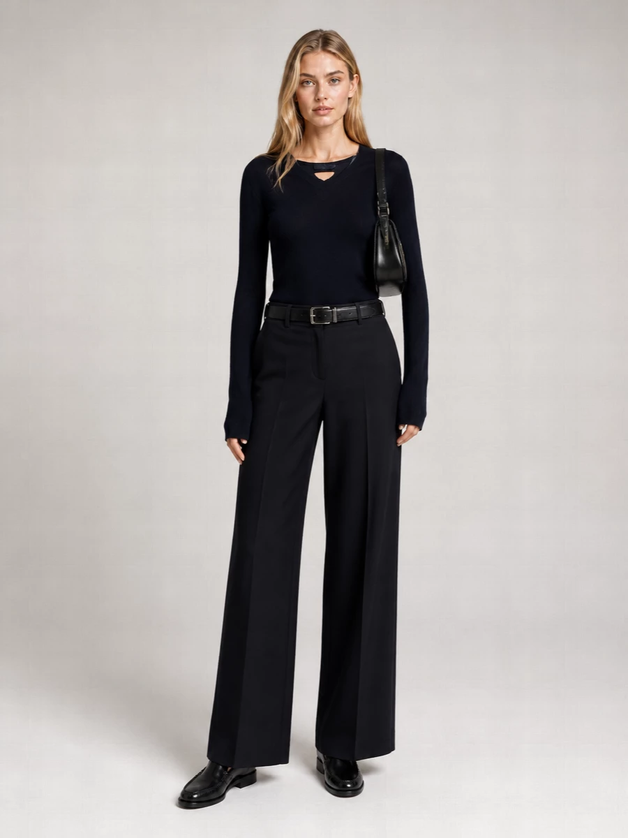 Prada V-Neck Wool Long-Sleeve Jumper