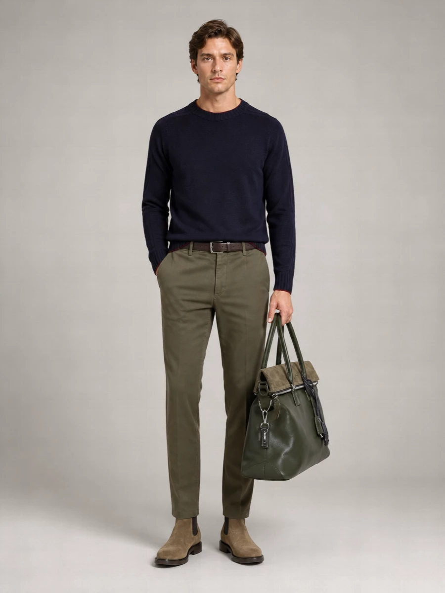 Dondup Cotton Straight-Leg Trousers