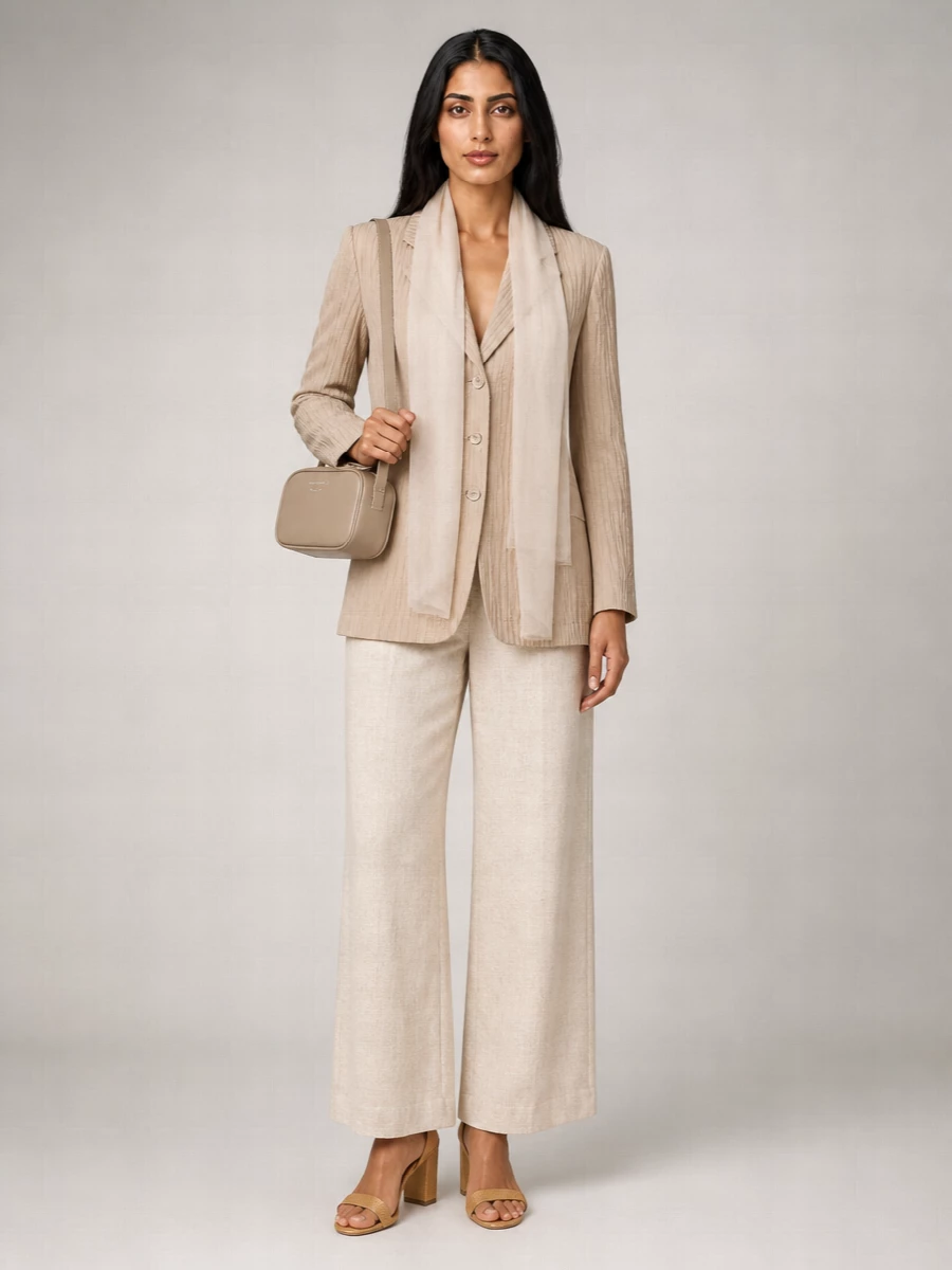 Emporio Armani Pleated Single-Breasted Blazer