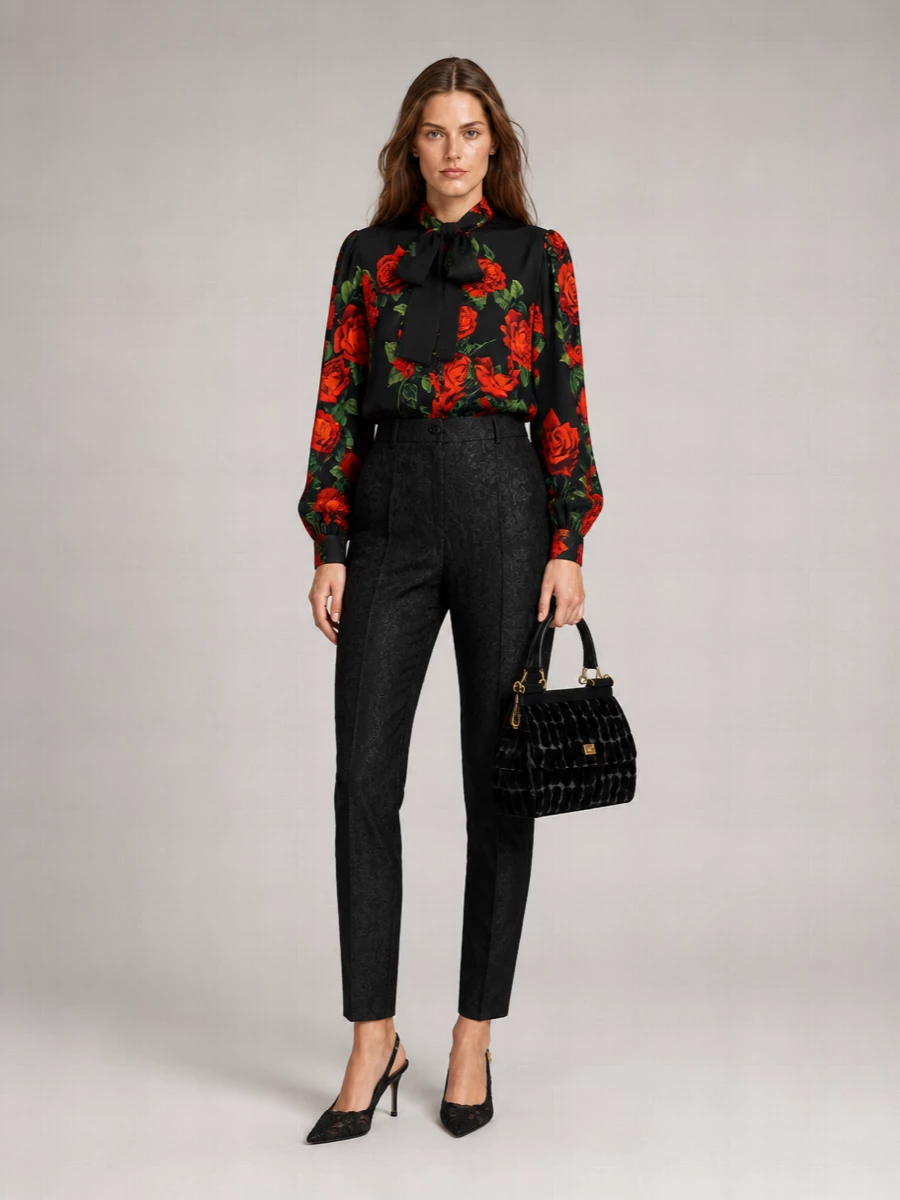 Dolce&Gabbana Sicily Small Velvet-Effect Shoulder Bag