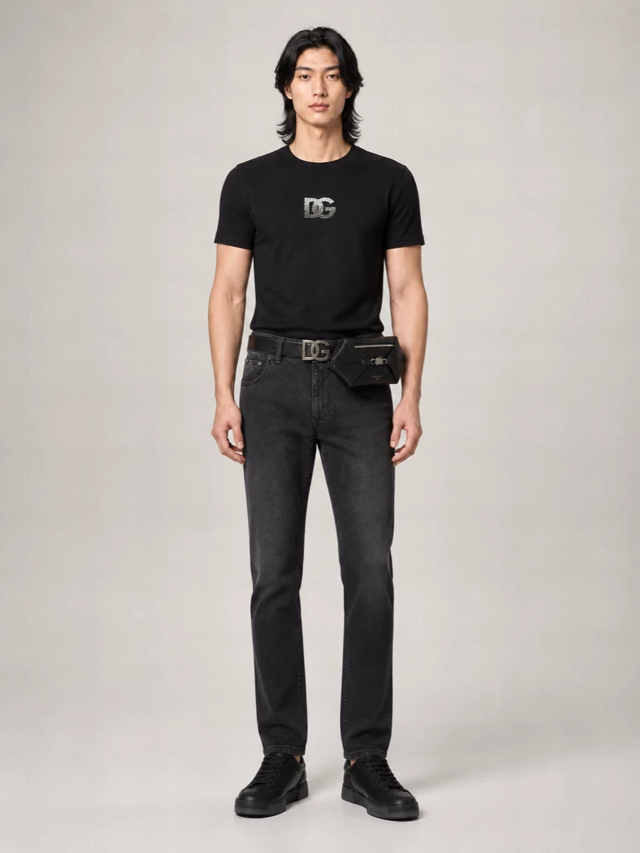 Dolce&Gabbana Crystal-Embellished Cotton Short-Sleeve T-Shirt