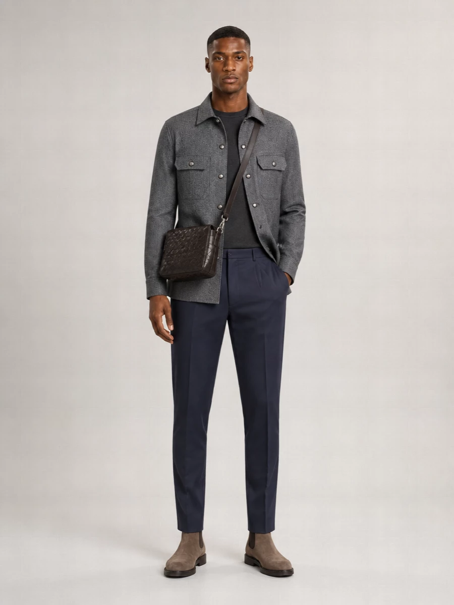 Brunello Cucinelli Wool Flannel Shirt Jacket