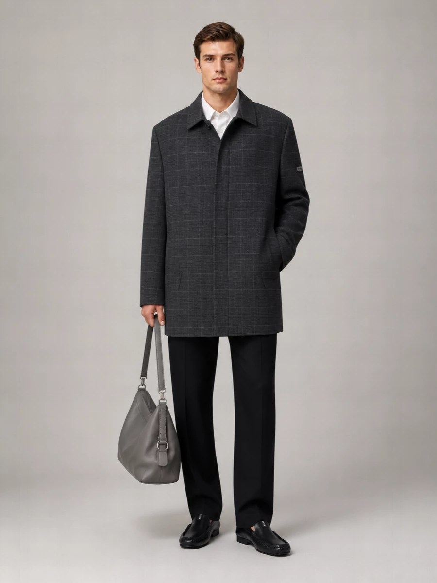 Balenciaga Single Breasted Wool Coat