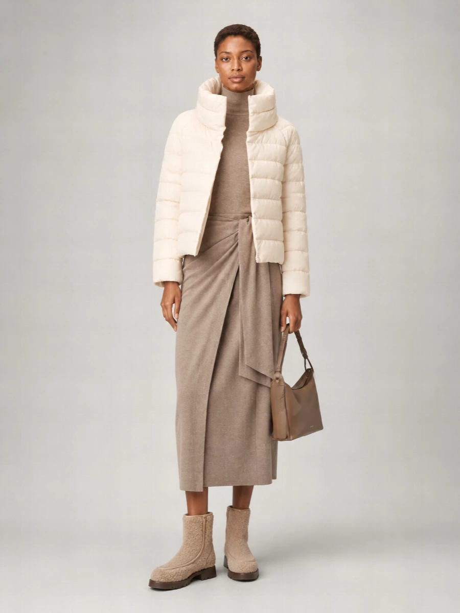 Herno down mini cape puffer jacket