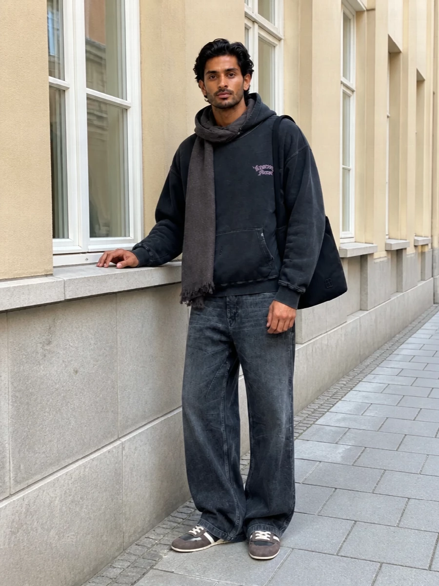 Represent hoodie rick owens jeans sneakers outfit