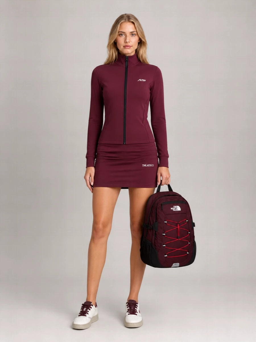 Autry Logo Print High Neck Long Sleeve Jacket