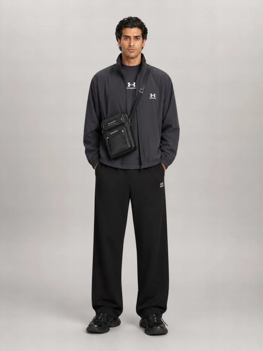 Balenciaga Logo Print Windbreaker Jacket