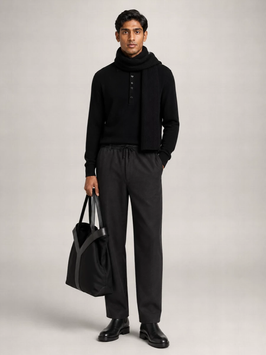 Saint Laurent Leather Y Large Beach Bag