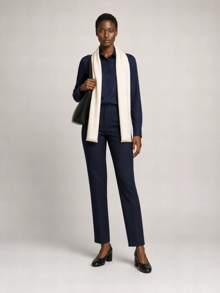 Max Mara Silk Blend Two-Tone Scarf