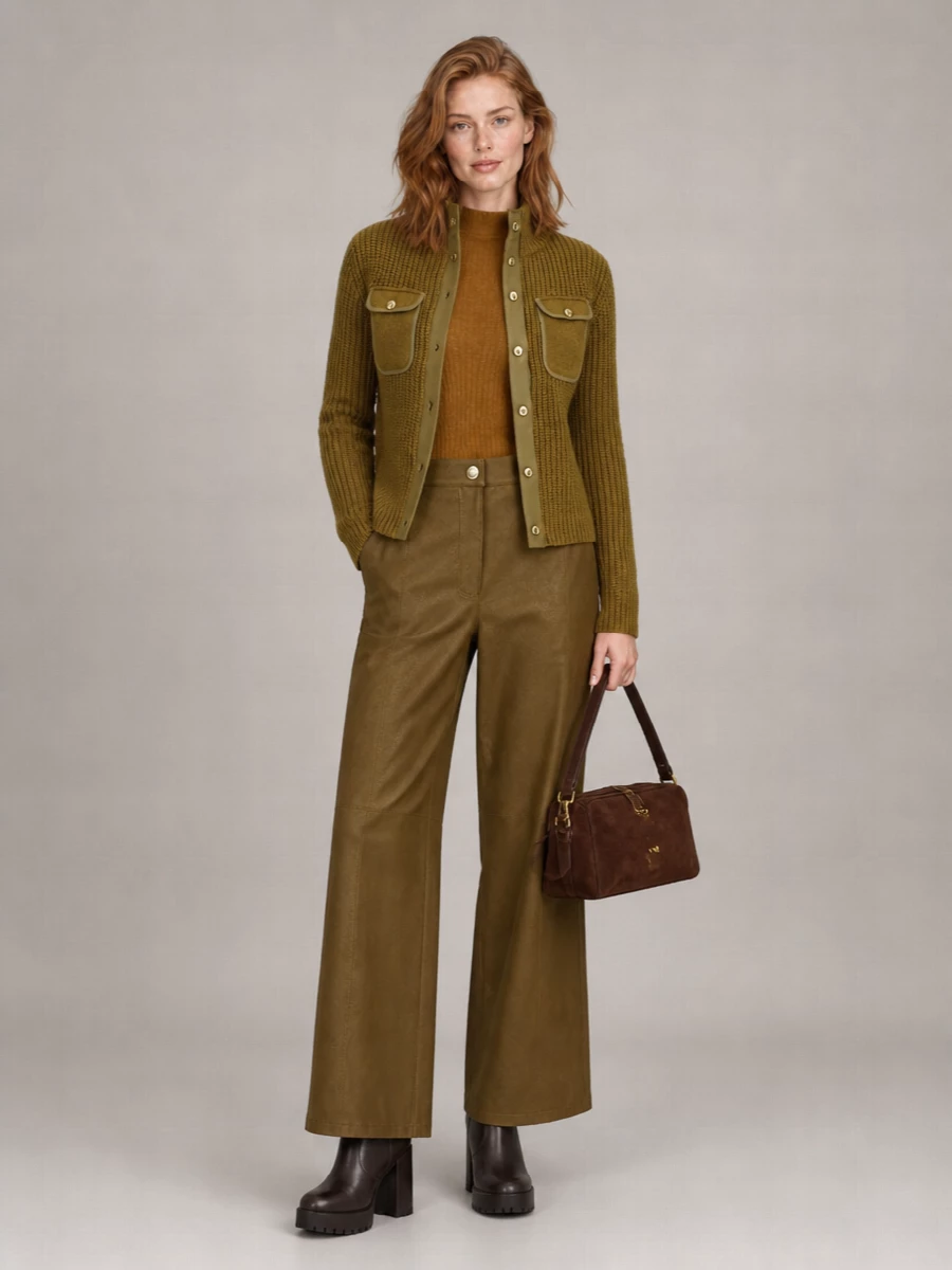 Pinko Ribbed High-Neck Cardigan