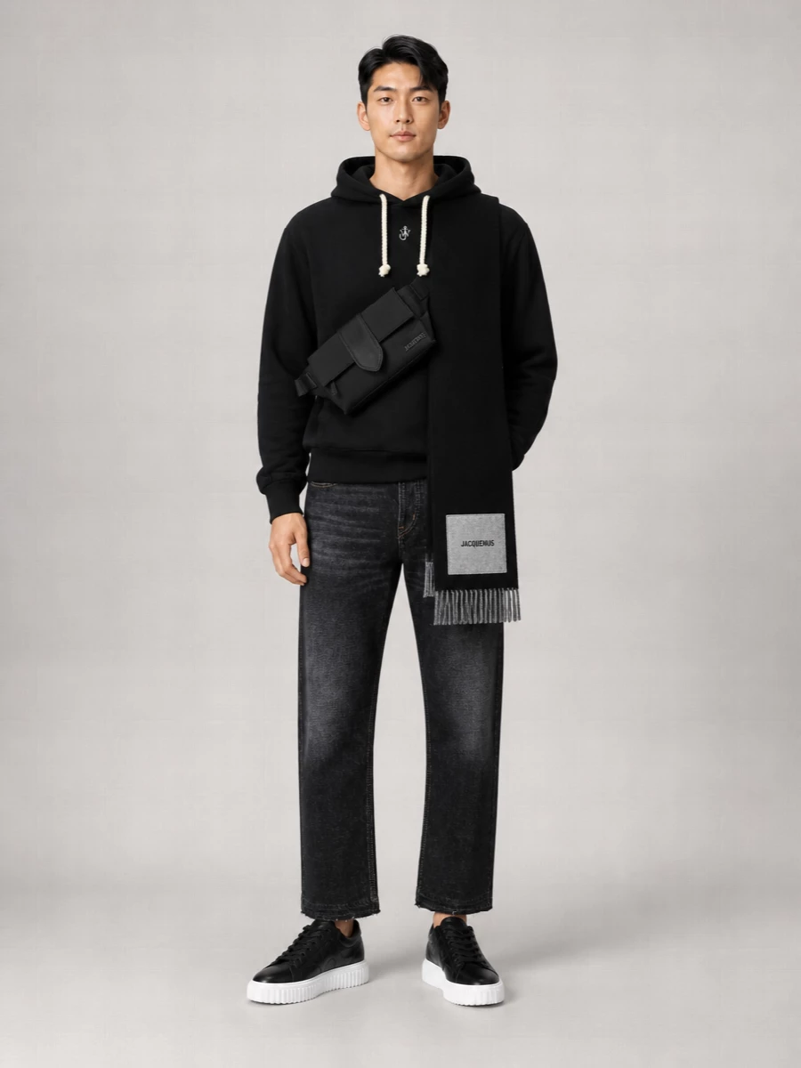 Jw Anderson Silk Blend Oversized Hoodie