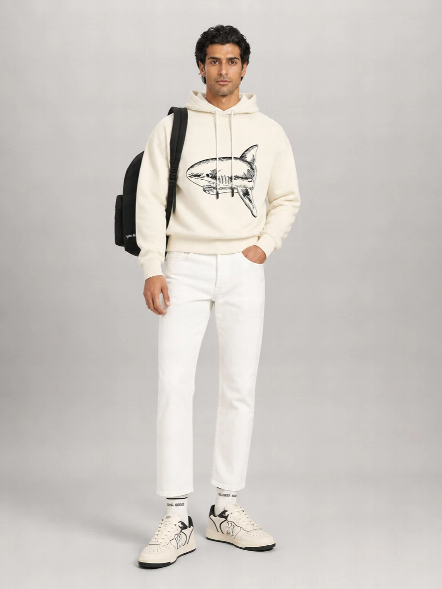 Palm Angels Cotton Printed Hoodie