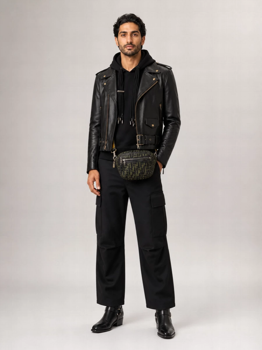 Balmain Leather Biker Jacket