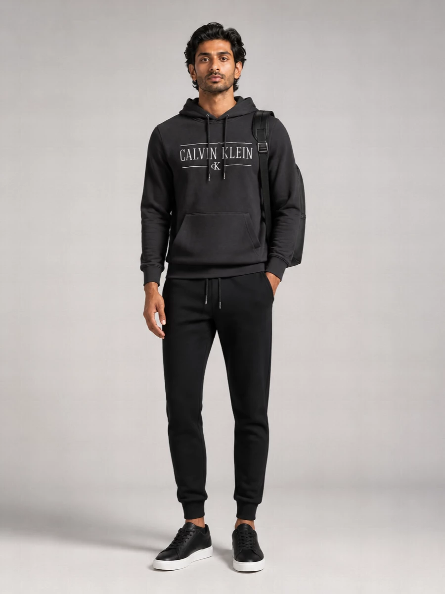 Calvin Klein Leather Lace-Up Sneakers