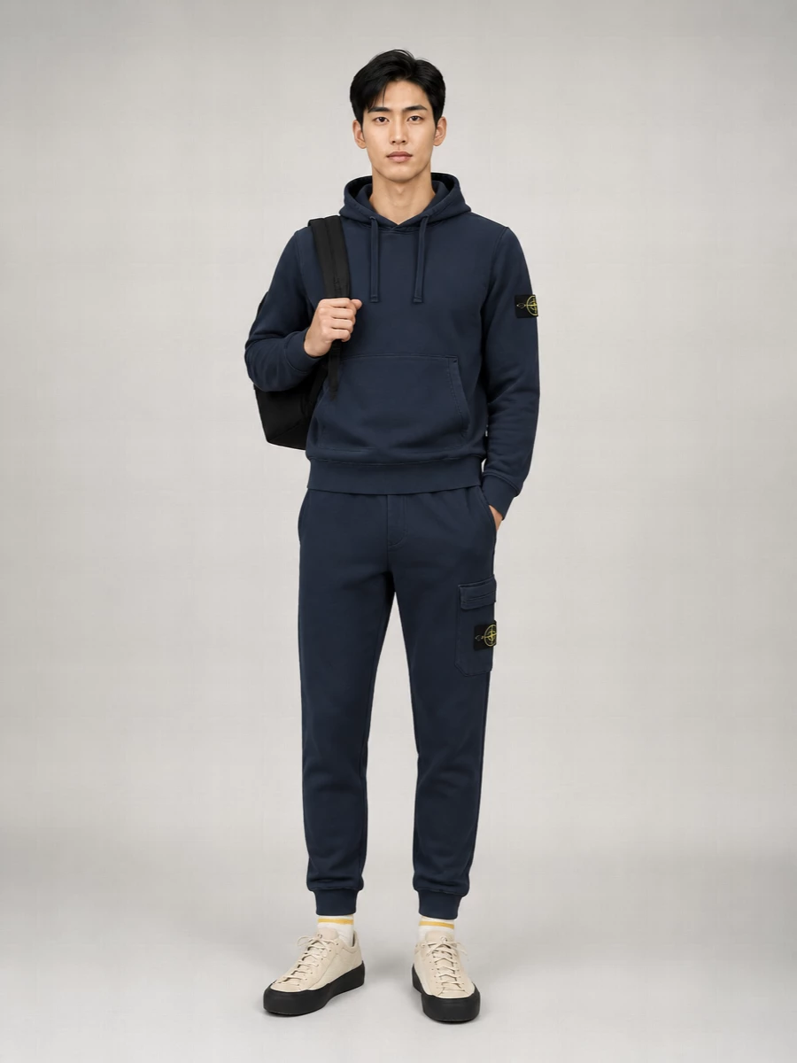 Stone Island Cotton Regular-Fit Hooded Sweatshirt