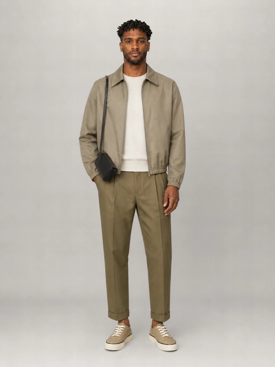 Ami Paris Cotton Logo Lightweight Jacket