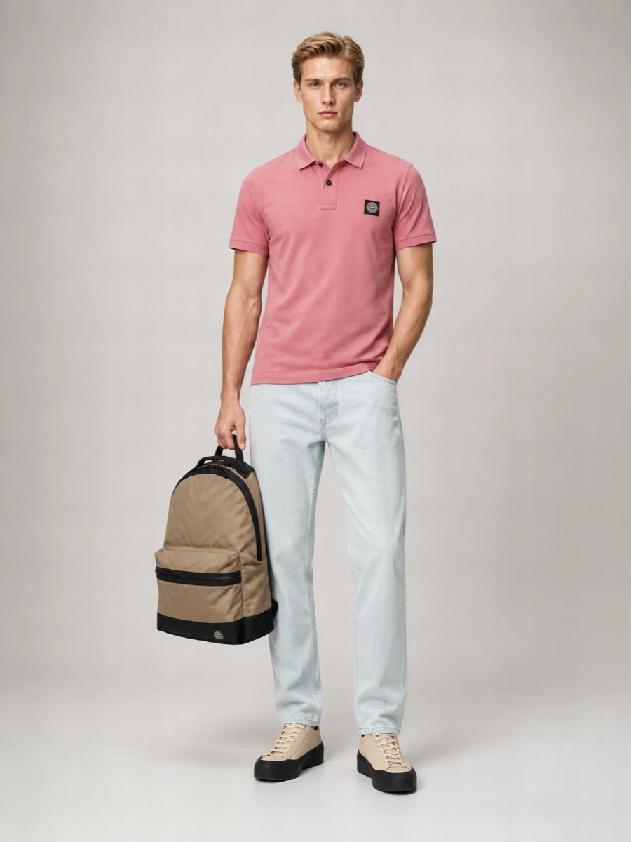 Stone Island Leather Low-Top Sneakers