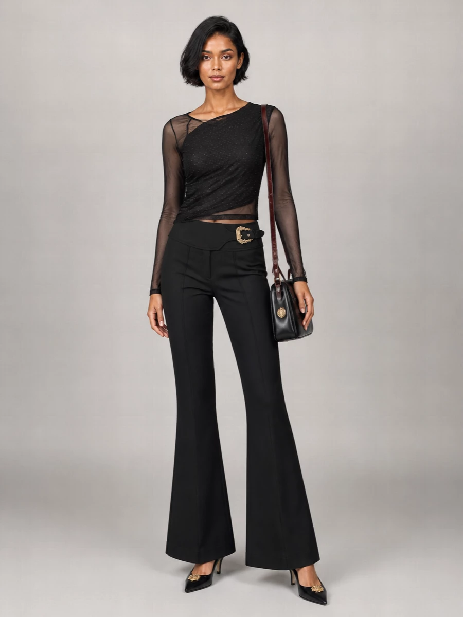 Versace Jeans Couture High-Rise Flared Trousers