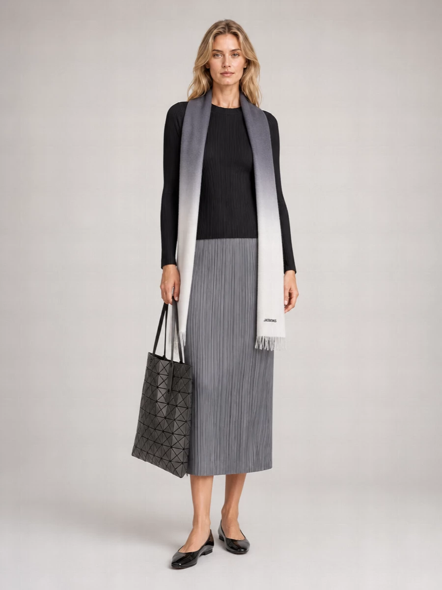 Pleats Please Issey Miyake Midi Pleated Skirt