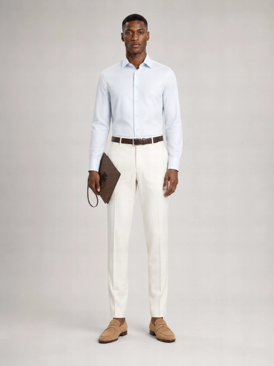 Pt Torino Stretch Cotton Tailored Trousers