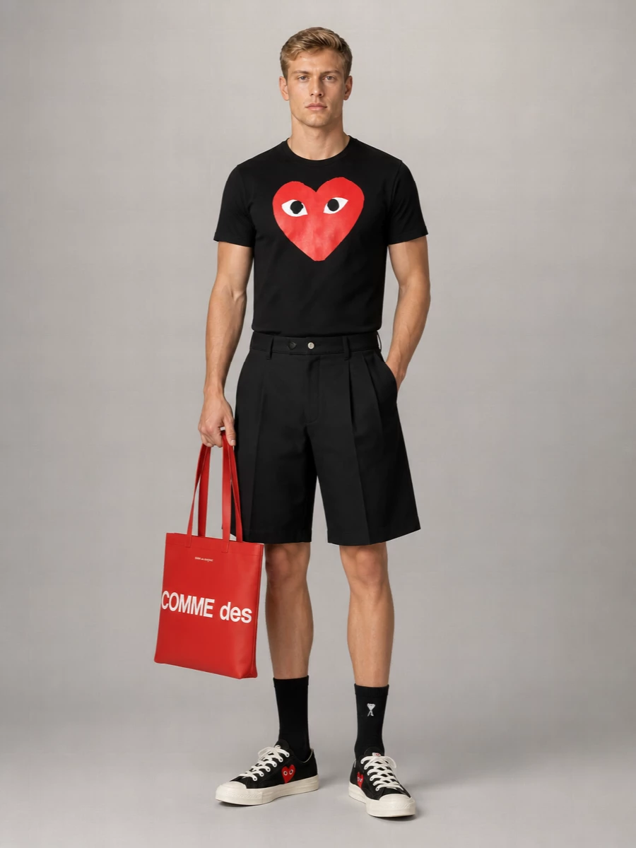 Comme Des Garçons Canvas Low-Top Sneakers