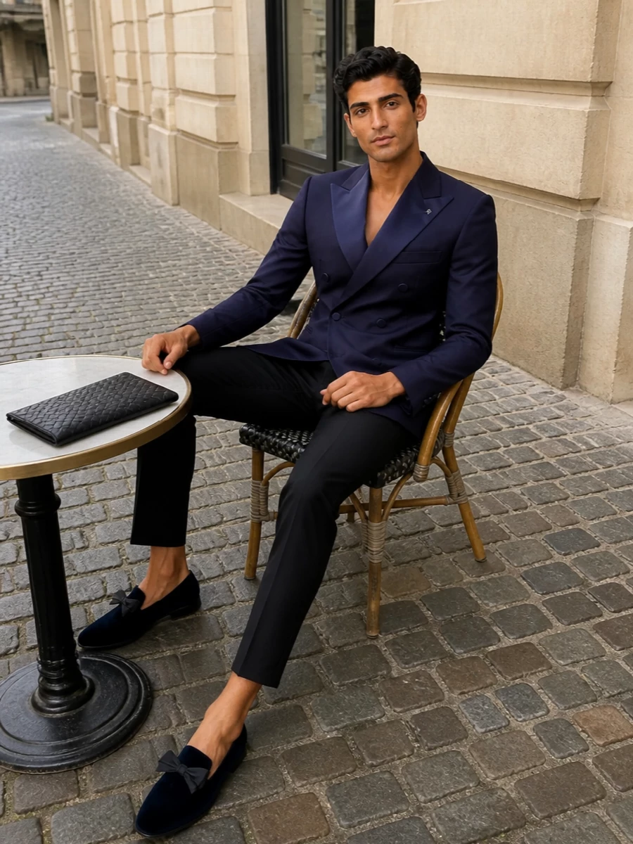 Tom ford tux trousers tagliatore navy dinner jacket
