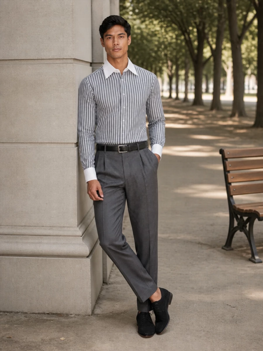 Stella mccartney shirt charcoal tailored trousers