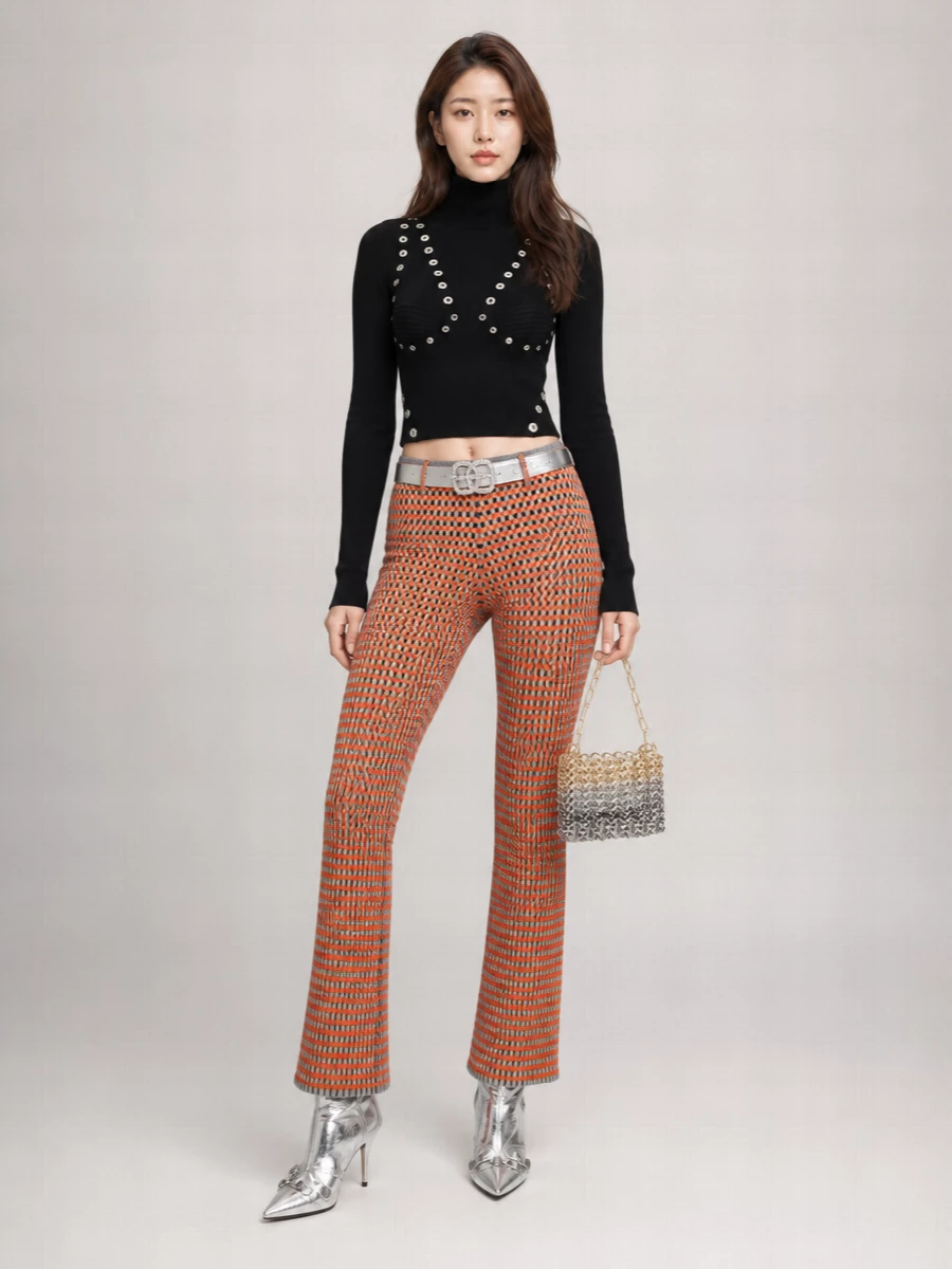 Paco Rabanne Patterned Jacquard Slim-Fit Trousers