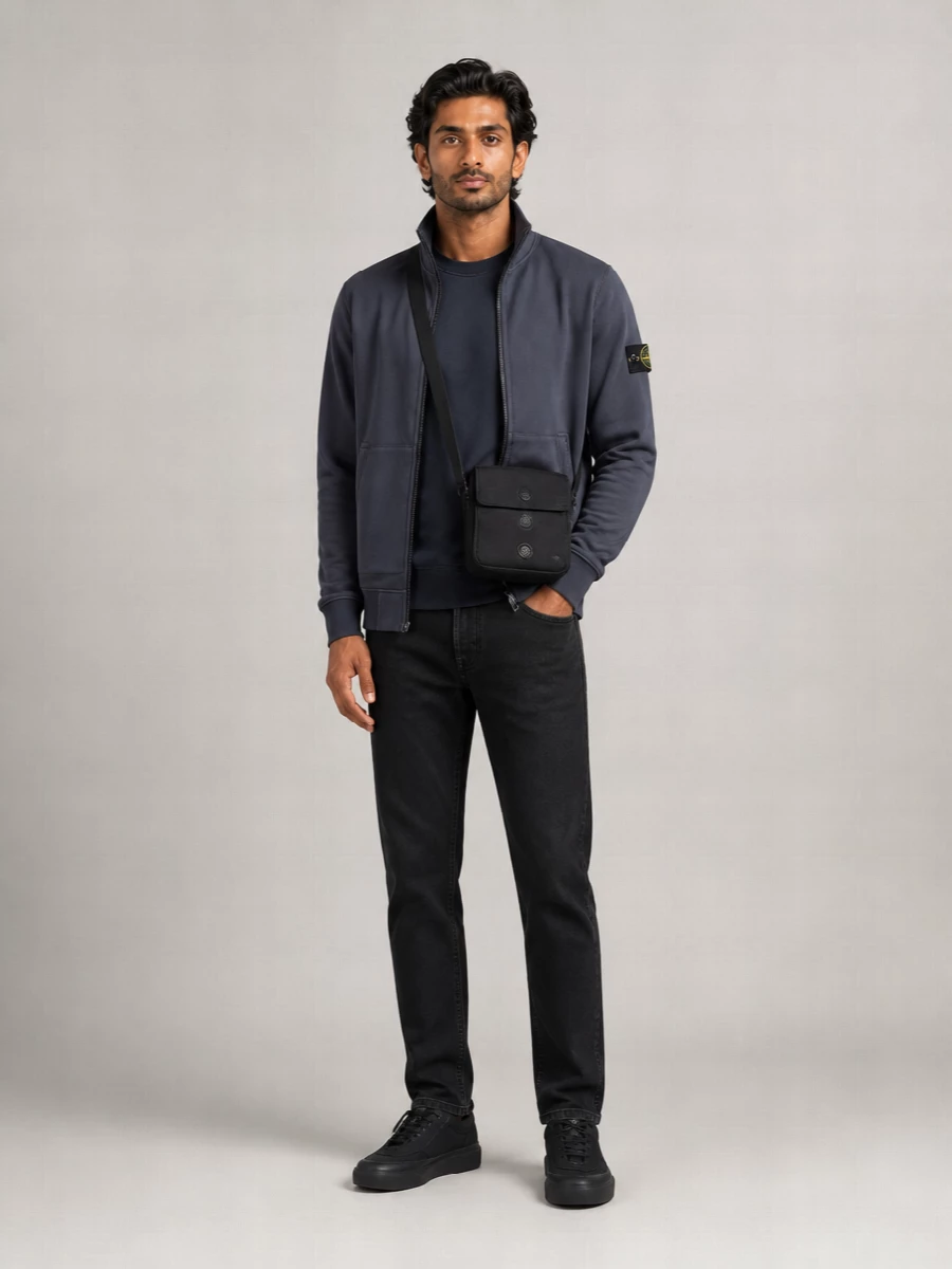 Stone Island Cotton Zip Up Lightweight Jacket