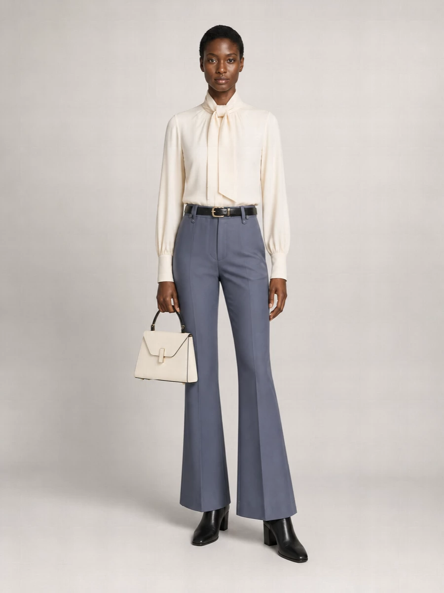 Zimmermann Wool Silk Flared Trousers