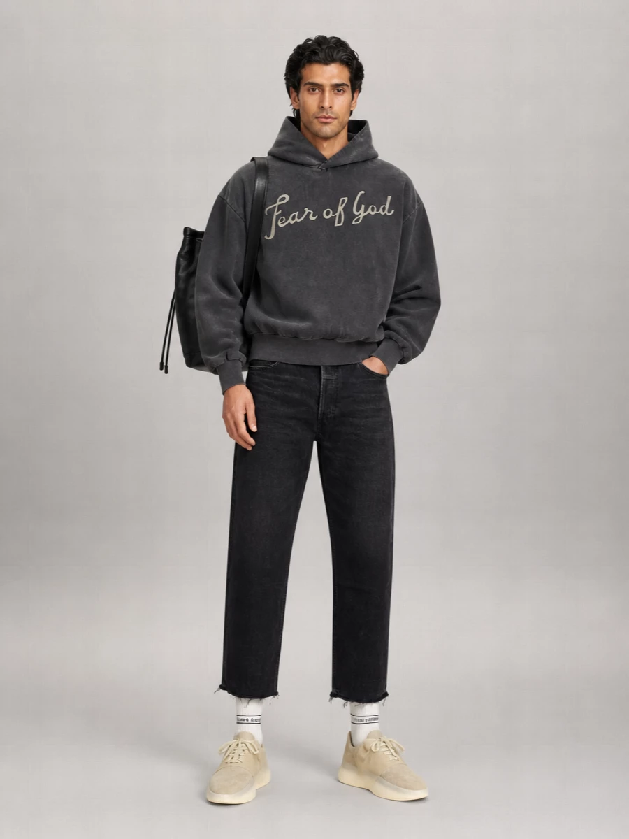 Fear Of God Cotton Printed Long-Sleeve Hoodie