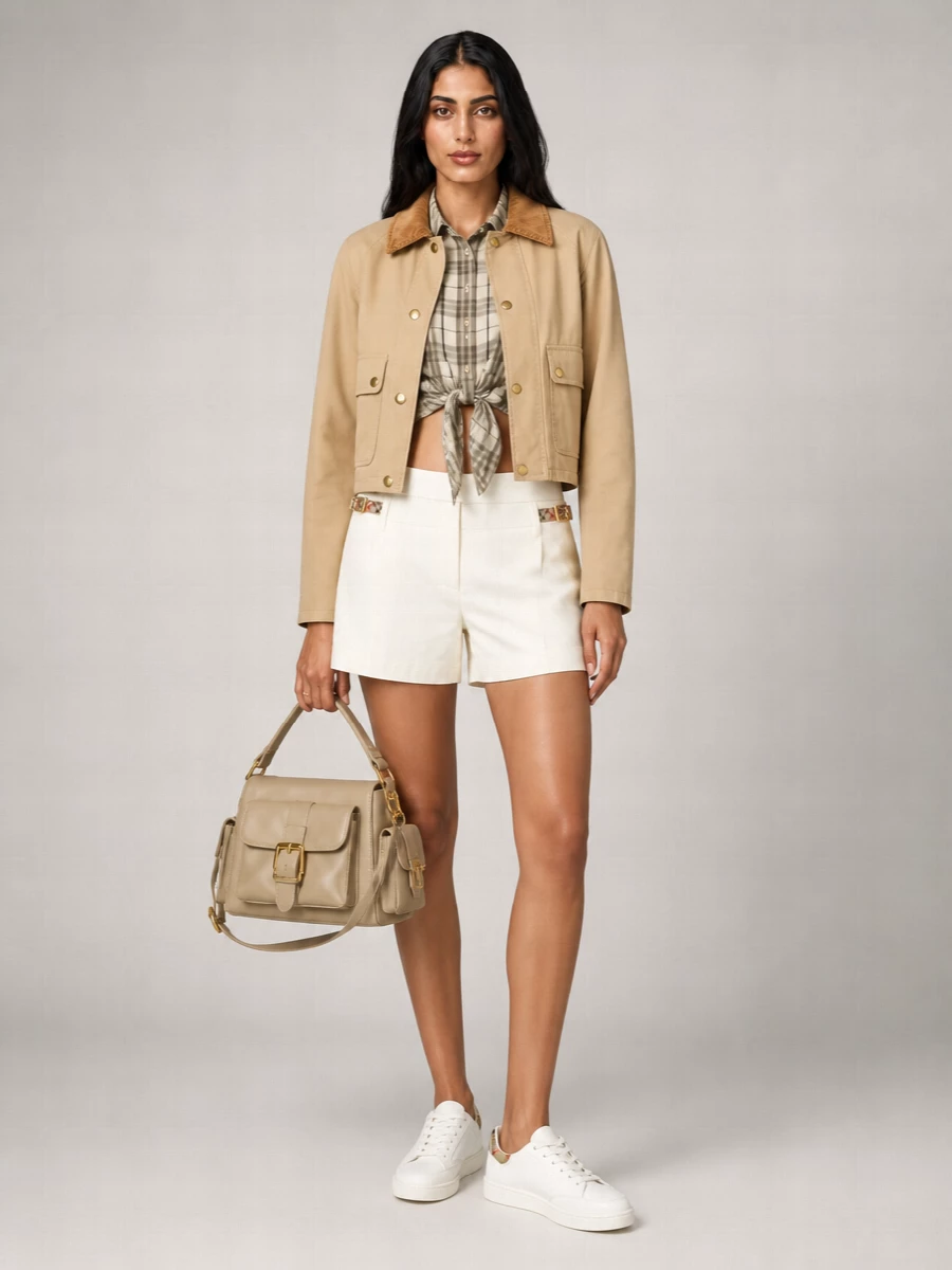 Burberry Cotton Cropped Jacket