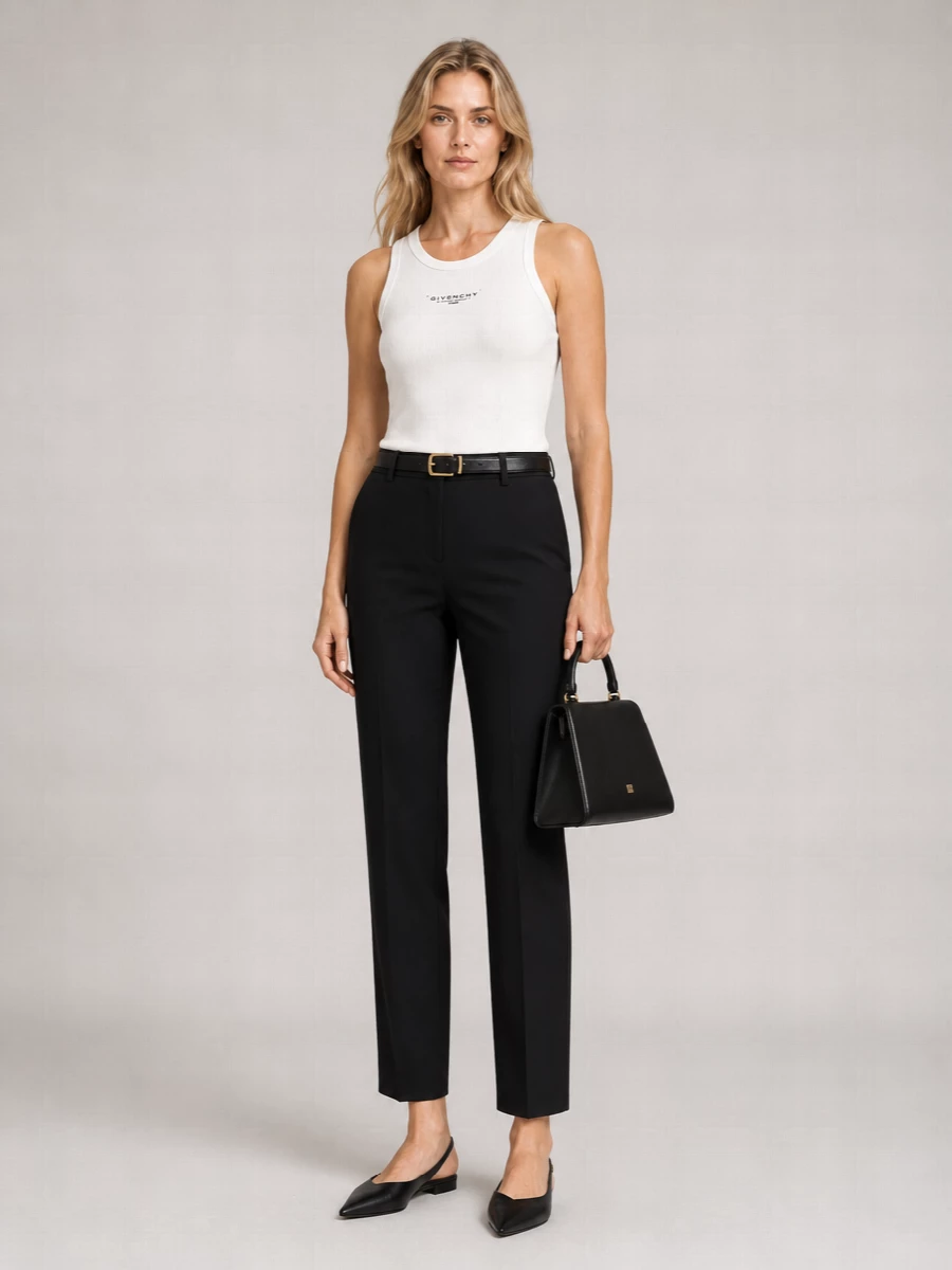 Givenchy Leather Twisted Ribbon Mules