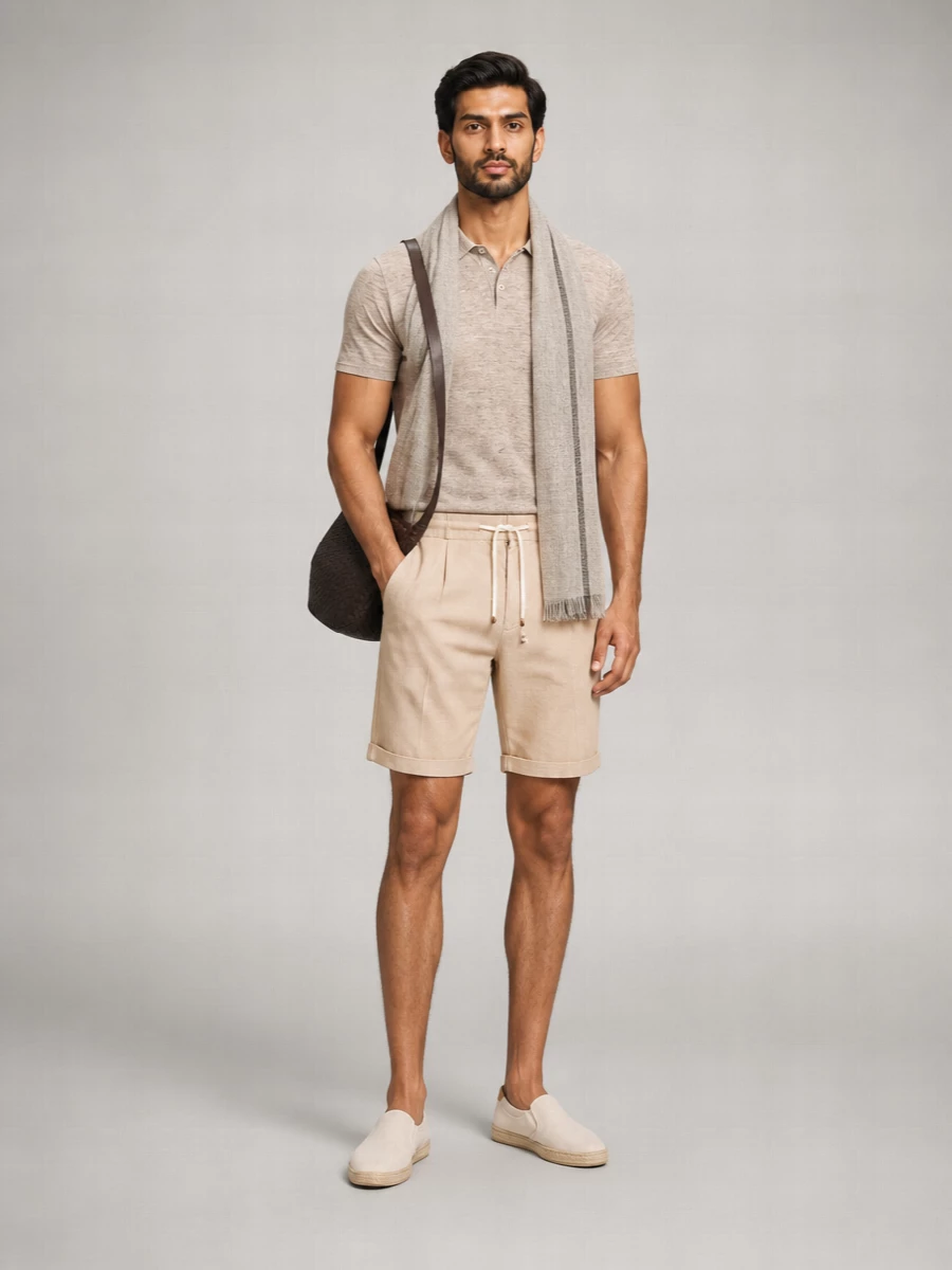 Brunello Cucinelli Linen Chino Shorts
