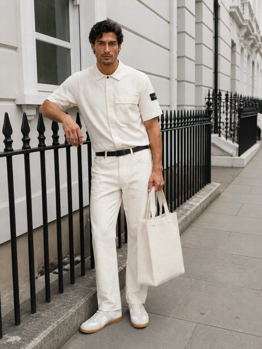 Stone island off white pants margiela sneakers